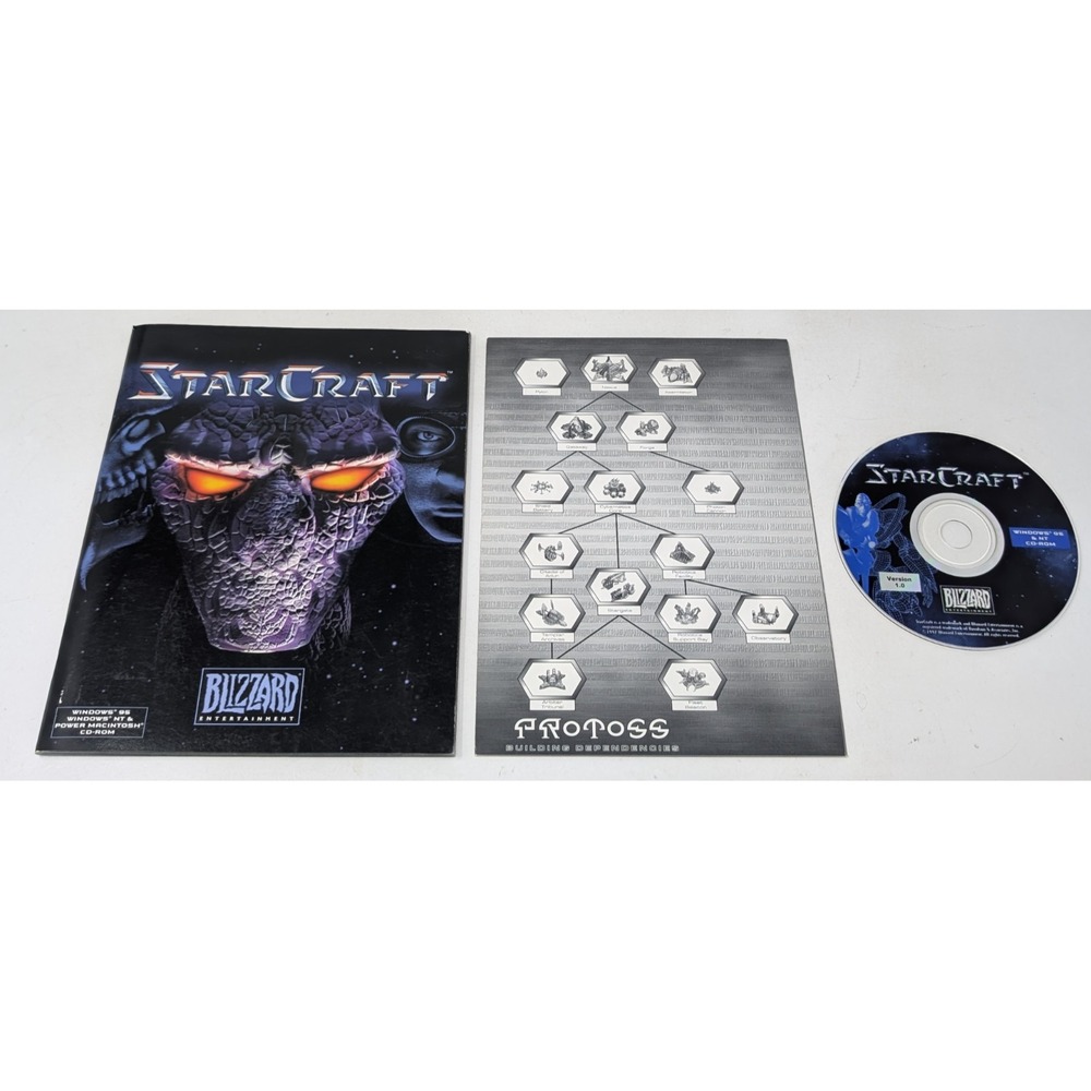 StarCraft 1 Star Craft Blizzard Windows 95 & NT PC Game Version 1.0